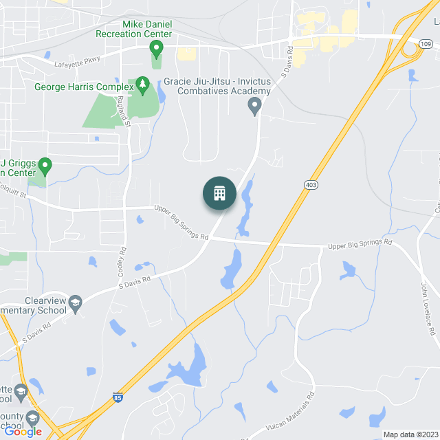 Map of Exchange at 1105, a Multifamily real estate investment opportunity in LaGrange, GA listed on the CrowdStreet Marketplace. 