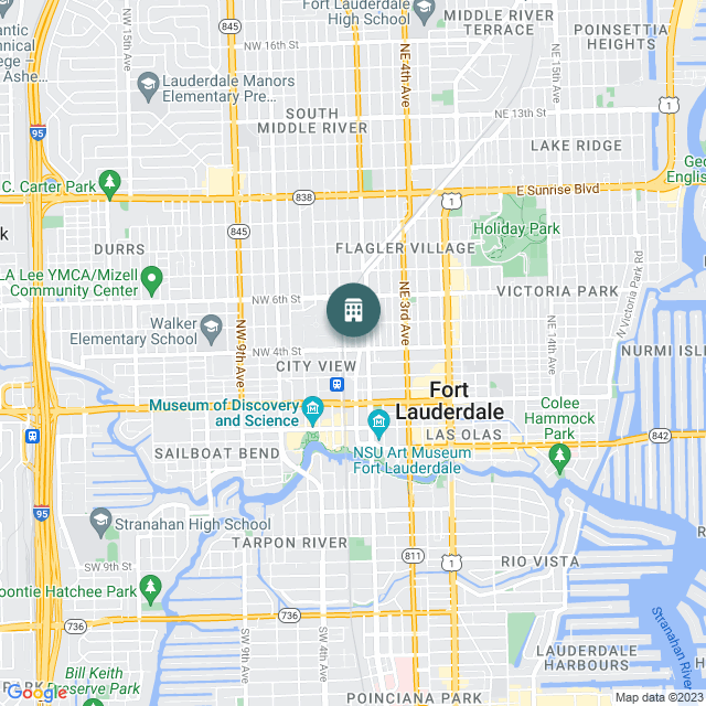 Map of Ft. Lauderdale Opportunity Zone Hotel, a Hotel / Hospitality real estate investment opportunity in Fort Lauderdale, FL listed on the CrowdStreet Marketplace. 