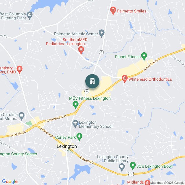 Map of Lexington Towne Center, a Retail real estate investment opportunity in Lexington, SC listed on the CrowdStreet Marketplace. 