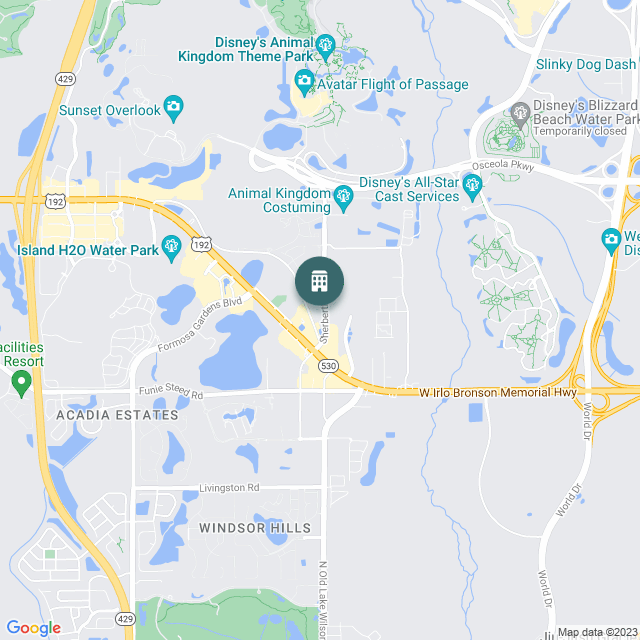 Map of West Bay Village at Disney, a Multifamily real estate investment opportunity in Kissimmee, FL listed on the CrowdStreet Marketplace. 