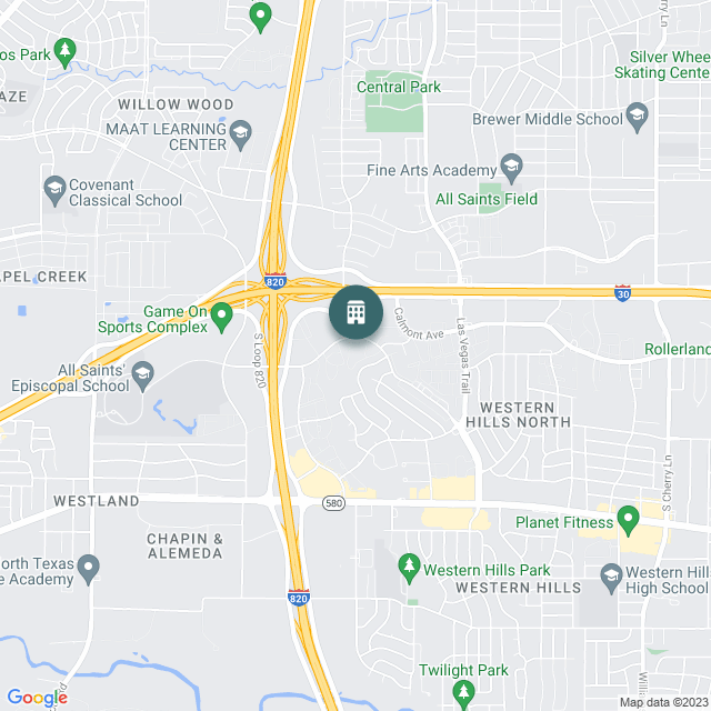 Map of Somerset & Stratton Park, a Multifamily real estate investment opportunity in Fort Worth, TX listed on the CrowdStreet Marketplace. 