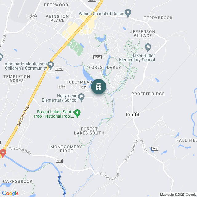 Map of Greens at Hollymead Apartments, a Multifamily real estate investment opportunity in Charlottesville, VA listed on the CrowdStreet Marketplace. 