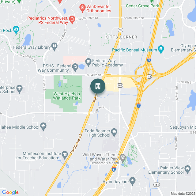 Map of Federal Way Premiere Storage, a Self-Storage real estate investment opportunity in Federal Way, WA listed on the CrowdStreet Marketplace. 