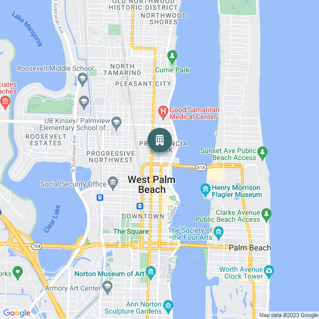 Map of Loftin Place, a Multifamily real estate investment opportunity in West Palm Beach, FL listed on the CrowdStreet Marketplace. 