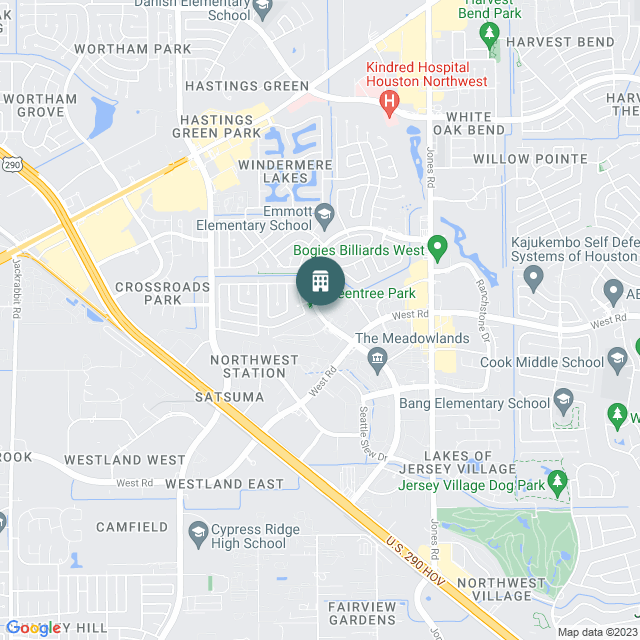 Map of Steepleway Downs Apartments, a Multifamily real estate investment opportunity in Houston, TX listed on the CrowdStreet Marketplace. 