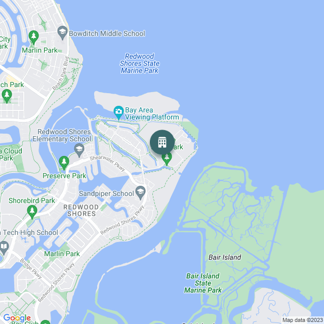 Map of The Pointe at Redwood Shores, a Office real estate investment opportunity in Redwood City, CA listed on the CrowdStreet Marketplace. 