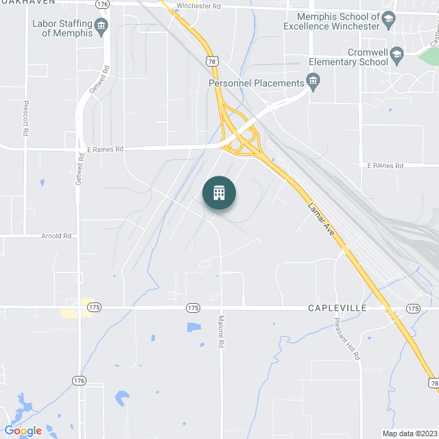 Map of E-Commerce Distribution Center, a Industrial real estate investment opportunity in Memphis, TN listed on the CrowdStreet Marketplace. 