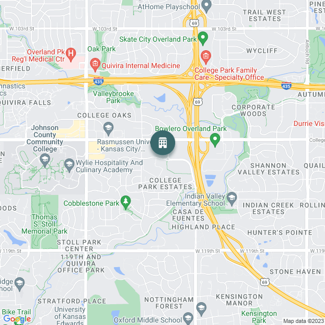 Map of The Royale at CityPlace, a Multifamily real estate investment opportunity in Overland Park, KS listed on the CrowdStreet Marketplace. 