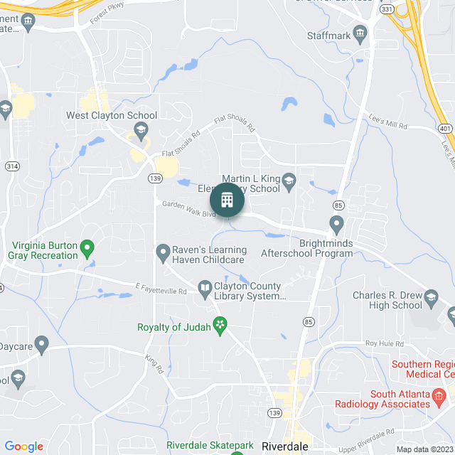 Map of Garden Walk Apartments, a Multifamily real estate investment opportunity in Atlanta, GA listed on the CrowdStreet Marketplace. 