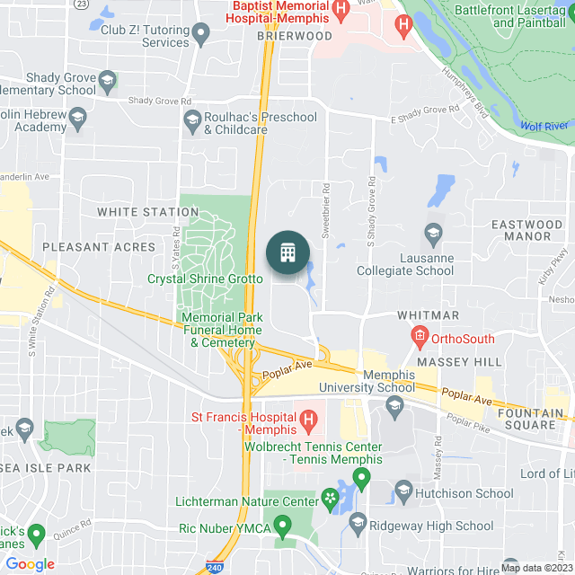 Map of Marriott Residence Inn Downtown Memphis, a Hotel / Hospitality real estate investment opportunity in Memphis, TN listed on the CrowdStreet Marketplace. 