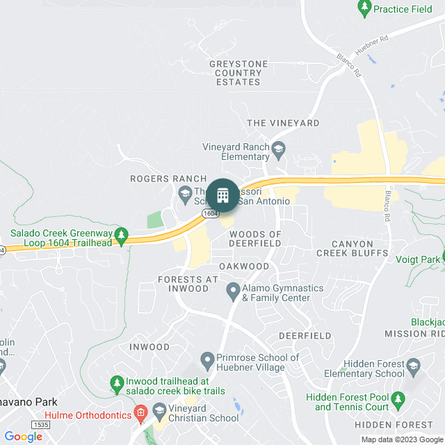 Map of The Zachry Building, a Office real estate investment opportunity in San Antonio, TX listed on the CrowdStreet Marketplace. 