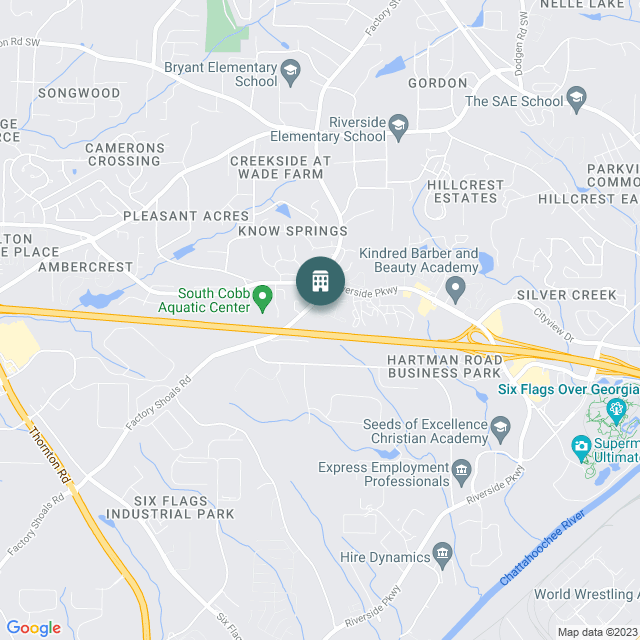 Map of Villas at Riverside, a Multifamily real estate investment opportunity in Austell, GA listed on the CrowdStreet Marketplace. 