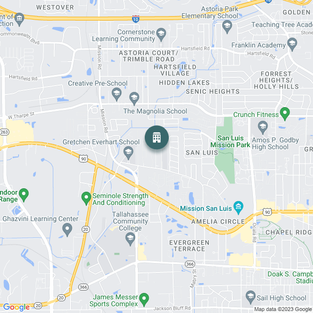 Map of Mission Grove, a Multifamily real estate investment opportunity in Tallahassee, FL listed on the CrowdStreet Marketplace. 