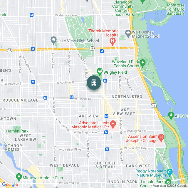 Map of 1106 Newport Apartments, a Multifamily real estate investment opportunity in Chicago, IL listed on the CrowdStreet Marketplace. 