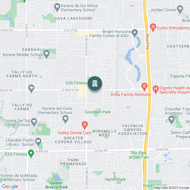 Map of StorQuest: Tempe / Warner (1063), a Self-Storage real estate investment opportunity in Tempe, AZ listed on the CrowdStreet Marketplace. 