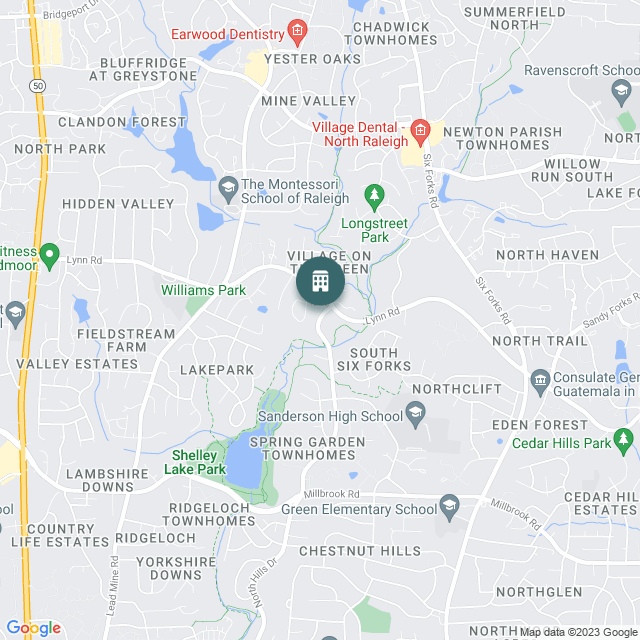 Map of Lynnwood Park Apartments, a Multifamily real estate investment opportunity in Raleigh, NC listed on the CrowdStreet Marketplace. 