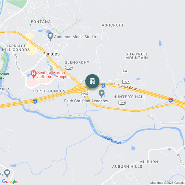 Map of Comfort Inn at Monticello, a Hotel / Hospitality real estate investment opportunity in Charlottesville, VA listed on the CrowdStreet Marketplace. 