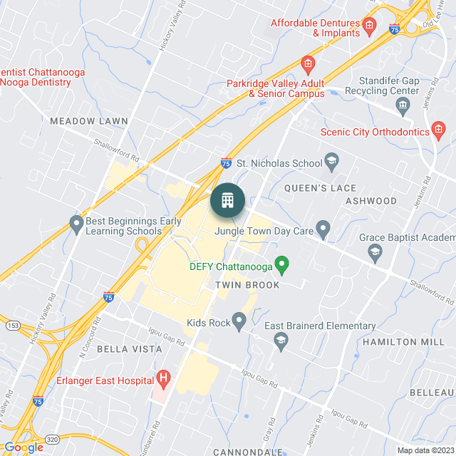 Map of Gunbarrel Place, a Retail real estate investment opportunity in Chattanooga, TN listed on the CrowdStreet Marketplace. 