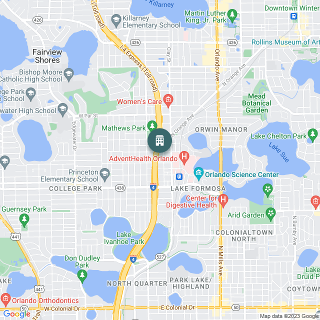 Map of The Ivy, a Multifamily real estate investment opportunity in Orlando, FL listed on the CrowdStreet Marketplace. 