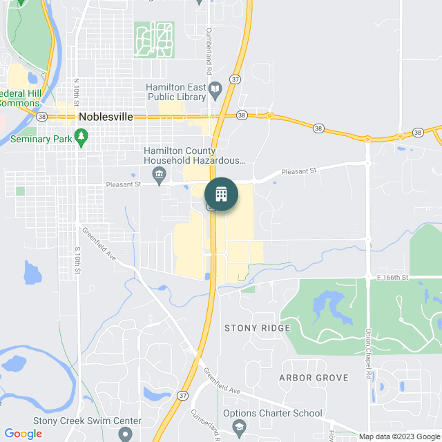 Map of Stony Creek Marketplace, a Retail real estate investment opportunity in Noblesville, IN listed on the CrowdStreet Marketplace. 