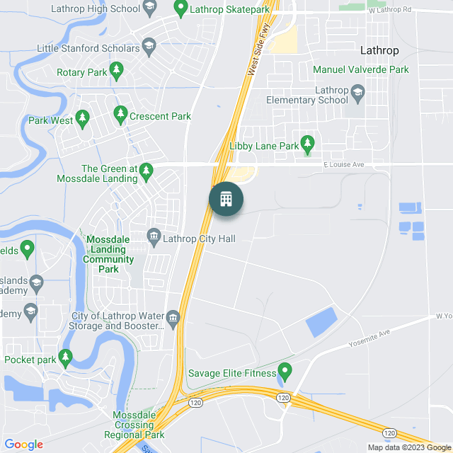 Map of Lathrop Industrial, a Industrial real estate investment opportunity in Lathrop, CA listed on the CrowdStreet Marketplace. 