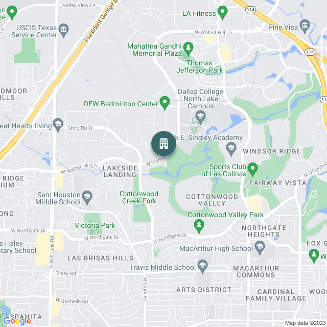 Map of CCI-Cottonwood, a Office real estate investment opportunity in Irving, TX listed on the CrowdStreet Marketplace. 