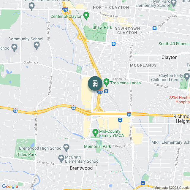 Map of The Boulevard, a Mixed Use real estate investment opportunity in Richmond Heights, MO listed on the CrowdStreet Marketplace. 
