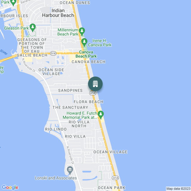 Map of Crowne Plaza Space Coast, a Hotel / Hospitality real estate investment opportunity in Melbourne, FL listed on the CrowdStreet Marketplace. 