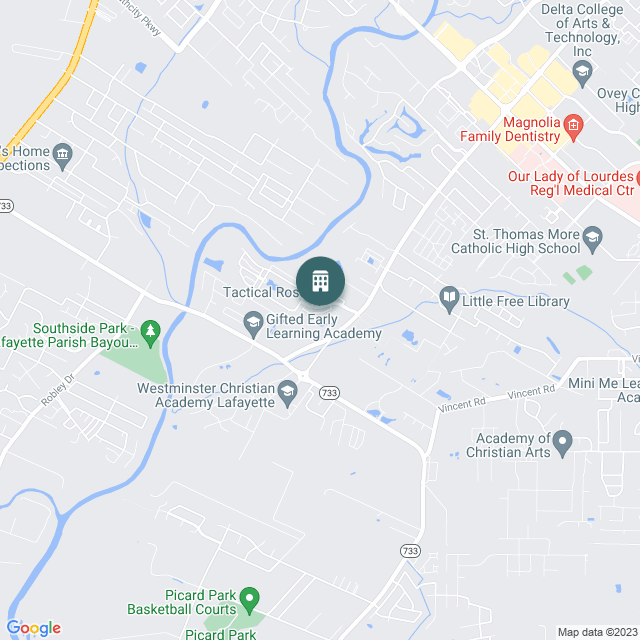 Map of Grand Pointe Apartments, a Multifamily real estate investment opportunity in Lafayette, LA listed on the CrowdStreet Marketplace. 