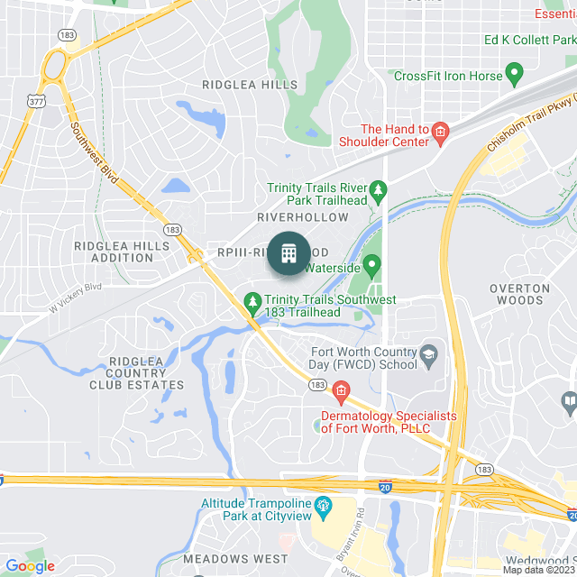 Map of Chateau on the River, a Multifamily real estate investment opportunity in Fort Worth, TX listed on the CrowdStreet Marketplace. 