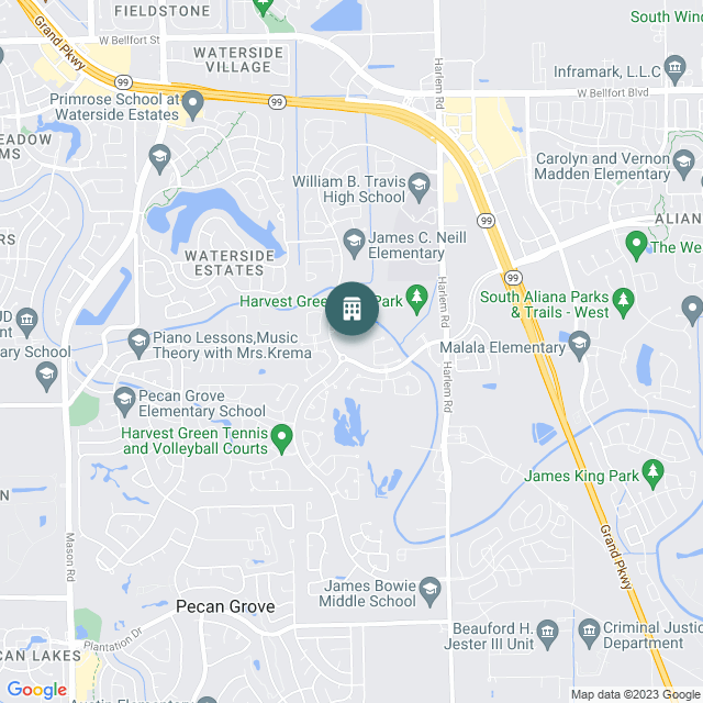 Map of Elan Harvest Green, a Multifamily real estate investment opportunity in Houston, TX listed on the CrowdStreet Marketplace. 