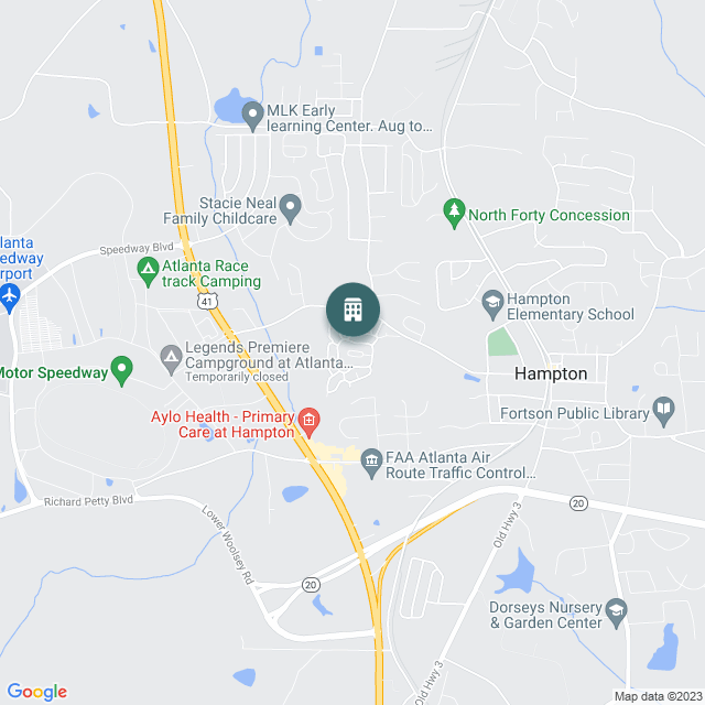 Map of Clover Ranch, a Multifamily real estate investment opportunity in Hampton, GA listed on the CrowdStreet Marketplace. 