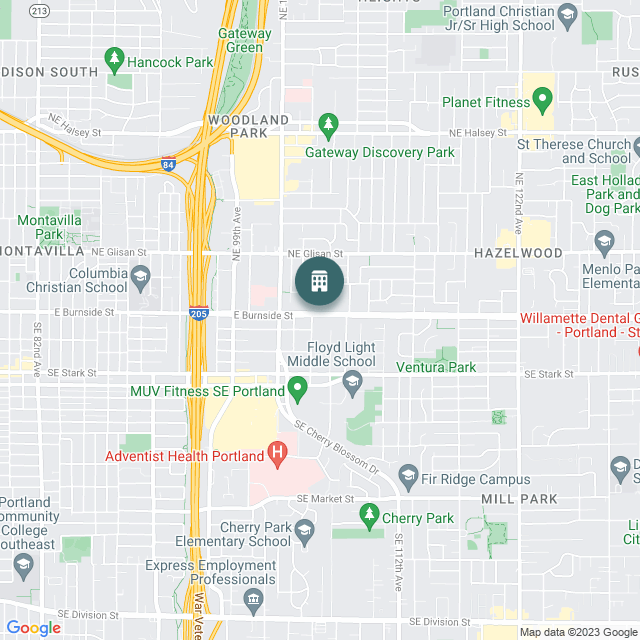 Map of Burnside, a Multifamily real estate investment opportunity in Portland, OR listed on the CrowdStreet Marketplace. 