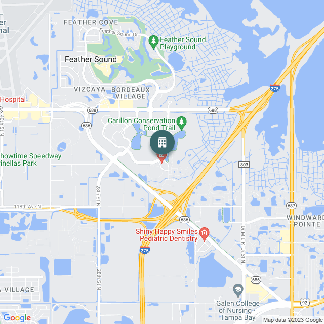 Map of Castille at Carillon, a Office real estate investment opportunity in St. Petersburg, FL listed on the CrowdStreet Marketplace. 