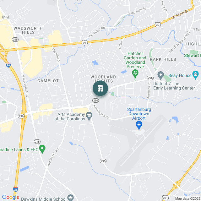 Map of Georgetown Village & Timberlane Apartments, a Multifamily real estate investment opportunity in Spartanburg, SC listed on the CrowdStreet Marketplace. 