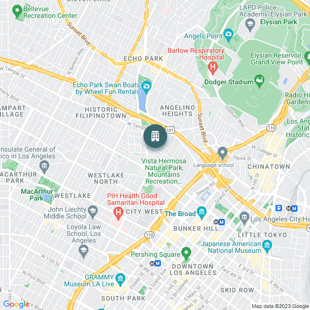 Map of 1363 Colton Apartments, a Multifamily real estate investment opportunity in Los Angeles, CA listed on the CrowdStreet Marketplace. 