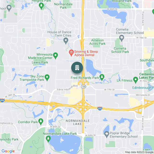 Map of One Corporate Center II, a Office real estate investment opportunity in Edina, MN listed on the CrowdStreet Marketplace. 