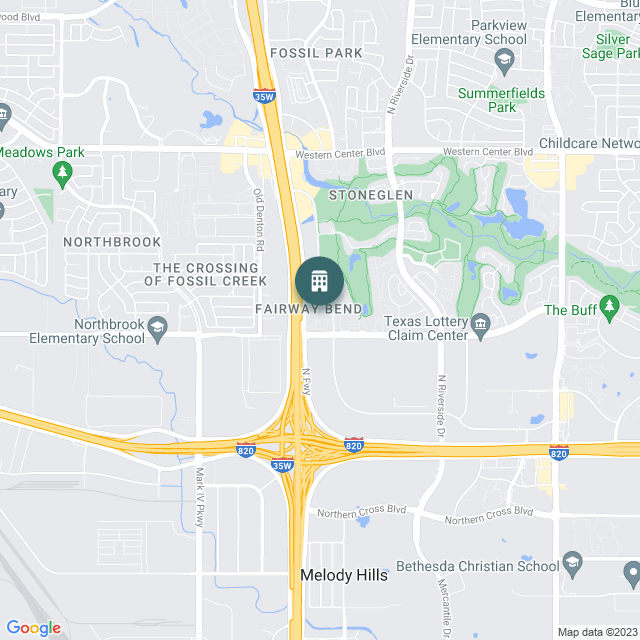 Map of Sandshell at Fossil Creek, a Multifamily real estate investment opportunity in Fort Worth, TX listed on the CrowdStreet Marketplace. 