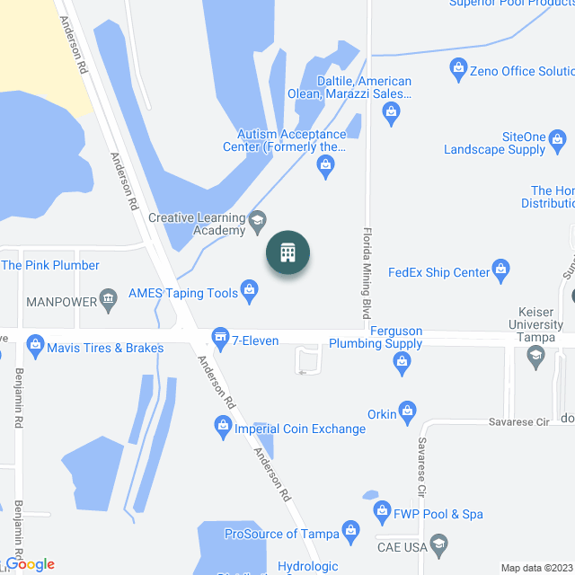 Map of Thompson Center Waters, a Office real estate investment opportunity in Tampa, FL listed on the CrowdStreet Marketplace. 