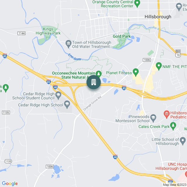 Map of Patriot's Pointe, a Multifamily real estate investment opportunity in Hillsborough, NC listed on the CrowdStreet Marketplace. 