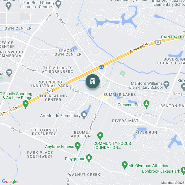 Map of Dolce Living Apartments, a Multifamily real estate investment opportunity in Rosenberg, TX listed on the CrowdStreet Marketplace. 