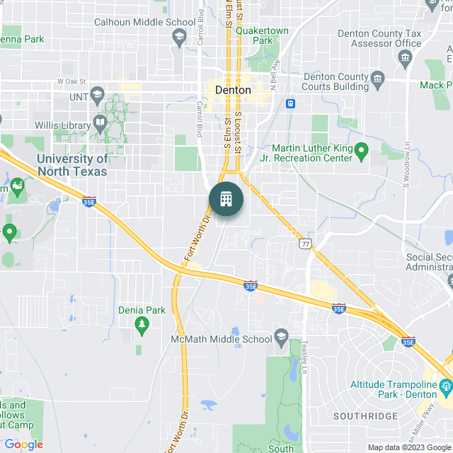 Map of Haven at Denton, a Student Housing real estate investment opportunity in Denton, TX listed on the CrowdStreet Marketplace. 