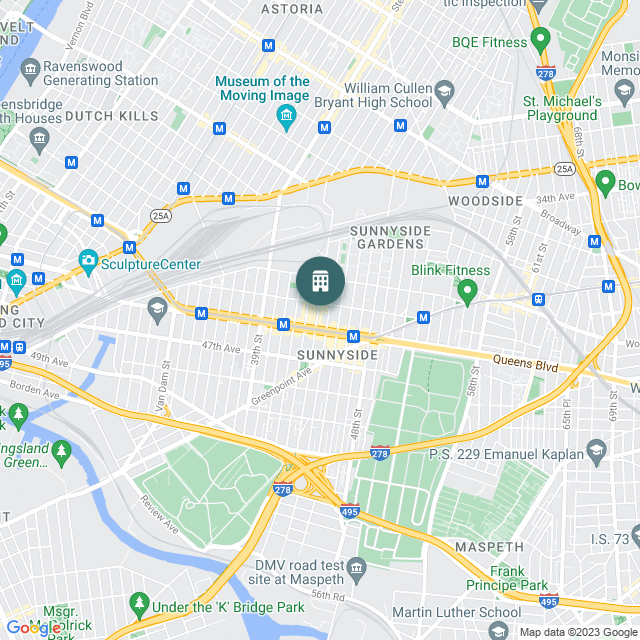 Map of Sunnyside Queens, NYC, a Multifamily real estate investment opportunity in Queens, NY listed on the CrowdStreet Marketplace. 