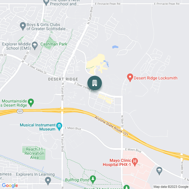 Map of High Street, a Mixed Use real estate investment opportunity in Phoenix, AZ listed on the CrowdStreet Marketplace. 