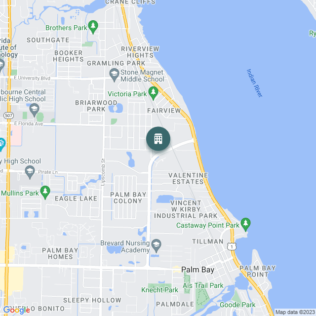 Map of Aqua Residences, a Multifamily real estate investment opportunity in Palm Bay, FL listed on the CrowdStreet Marketplace. 