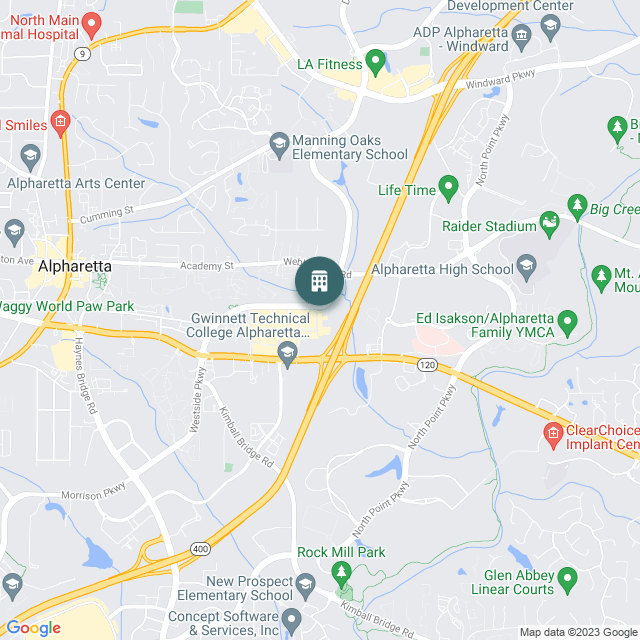 Map of The Hotel at Avalon, a Hotel / Hospitality real estate investment opportunity in Alpharetta, GA listed on the CrowdStreet Marketplace. 