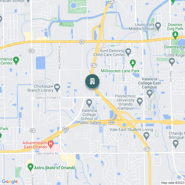 Map of The Avery, a Multifamily real estate investment opportunity in Orlando, FL listed on the CrowdStreet Marketplace. 