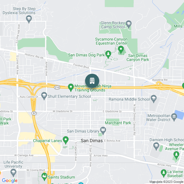 Map of San Dimas Apartments, a Multifamily real estate investment opportunity in San Dimas, CA listed on the CrowdStreet Marketplace. 