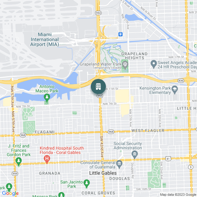 Map of 850 Living Miami, a Multifamily real estate investment opportunity in Miami, FL listed on the CrowdStreet Marketplace. 