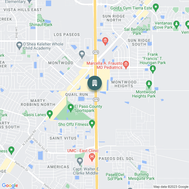 Map of Park 375 Industrial - Phase III, a Industrial real estate investment opportunity in El Paso, TX listed on the CrowdStreet Marketplace. 